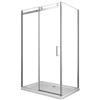 LANERI Box Doccia Angolare Reversibile Lusso Parete Fissa e Porta Scorrevole Vetro 8 mm H.190 (70 (67-69,5) x 150 (147,5-149))