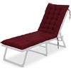 Relaxdays Cuscino Imbottito e Trapuntato con Lacci per panchine e Pallet, Varie Misure e Colori, 180 x 50 cm