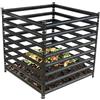Relaxdays Compostiera in Acciaio zincato, Giardino, H90 x L90 x P90 cm, 729 l, per Foglie e scarti