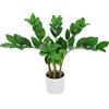 Flair Flower Pianta artificiale Zamioculcas in vaso, 56 cm, pianta artificiale da interno, pianta tropicale, piuma portafortuna Zamiifolia, pianta verde, fiore, fiore, felce, palma d'appartamento, palma felce