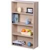 Relaxdays Libreria con 4 Ripiani Regolabili in Rovere, HxLxP: 108x60x24 cm