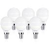 Sigmaled lighting - Lampadina LED E14 4W (equivalente 30W) - 360 lumen - Luce calda 2800K - Attacco piccolo - Lampada LED G45 mini GLOBO - 6 PEZZI