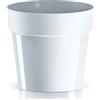Prosperplast Vaso da fiori Cube 23,5x23,5x21,6 cm, Bianco