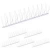Relaxdays Dissuasori Piccioni Balcone, 10,5x50,5x14 cm, 6 Deterrenti Scaccia Uccelli, 4 File Spuntoni, Acciaio, Argento, Inox, 10.5 x 50.5 x 14 cm