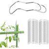 Relaxdays Morsetti bambù Set da 100, Acciaio Inox, Ø16 mm, per graticci DIY