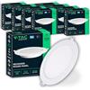 V-TAC 8x Faretti LED da Incasso Rotondo 6W - PRO SERIES - Diametro 120 mm - 660 Lumen - IP20 - per Soffitto, Casa, Cartongesso - Mini Pannello - Lampada - Foro 107-112mm - Luce Fredda 6500K