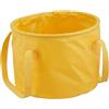 Relaxdays Secchio Pieghevole da Campeggio, 15 Litri, Cestino Portatile da Pesca, Lavapavimenti con Manici in PVC, Giallo