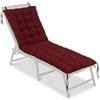 Relaxdays Cuscino Imbottito e Trapuntato per Panca, con Lacci, per Esterni, Varie Misure e Colori 180x70 cm