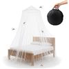 Relaxdays Zanzariera per letto, HxL: 250 x 60 cm, XXL per letto singolo & matrimoniale, casa e viaggi, con borsa, bianca
