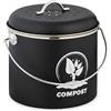 Relaxdays Pattumiera da Cucina per Umido, Cestino per Organico da 3,5 L, Secchio Rifiuti Compost con 2 Filtri Antiodore
