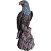 Relaxdays Figura Aquila da Giardino, Seduta HxLxP: 66x30x36 cm, poliresina, Resistente a UV e intemperie, Marrone/Grigio
