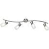 RL LIVE YOUR LIGHT Reality R80024007 Colmar Barra con 4 Spots, E14, Diffusori in Vetro Satinato