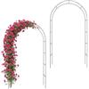Relaxdays Arco per Rose, Set 2, Giardino, HxLxP: 240x140x38 cm, rampicanti, Nero, Pergolati da
