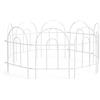 Relaxdays Bordo aiuole in Metallo, 6 Elementi ad Arco, Bianco, HxB: 45x240 cm, da infilare