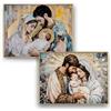 DRW Set 2 quadri della Sagrada Familia stile mosaico geometrico con cornice dorata 62x2x82 cm