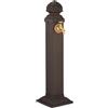 Relaxdays Fontana da Giardino in Stile Antico, Fontanella a Colonna con Rubinetto Esterno, HLP: 81x21x24,5 cm, Marrone
