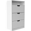 Relaxdays Scarpiera con ripiano, A×L×P: 140x80x24 cm, per 18 Paia, 3 ribalte, Ingresso, Stretta