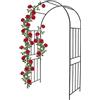 Relaxdays Arco in Metallo per Rose, da Giardino, Nero | HLP: 218 x 120 x 44,5 cm, robusto rampicanti