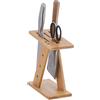 Relaxdays Ceppo Portacoltelli Vuoto, Supporto in bambù per Coltelli con Lame Larghe, HLP: 22x9,5x19,5 cm, Marrone Chiaro
