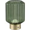 RL LIVE YOUR LIGHT Reality Leuchten Lord R57761115 - Lampada da tavolo a LED, in ottone opaco, vetro verde, con LED da 1,5 Watt, 4 ingressi touch