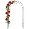 Relaxdays Arco per Rose Regolabile, H: 195-240 cm, B: 140-190 cm, per Piante rampicanti, Nero