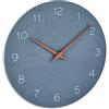 TFA Dostmann Orologio da parete analogico, 60.3054.06, in look legno, movimento al quarzo con batteria a lunga durata, blu piccione, fibra di legno ingegnerizzato