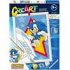 Ravensburger - CreArt Serie D - Sonic | Kit Pittura Bambini | Dimensione Di 25 x 18,30 | Giochi Bambina 9 Anni | Paint By Numbers | Idee Regalo | Regalo Bambino 9 Anni