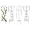 Relaxdays graticcio, Set da 4, Supporto per Piante rampicanti, Marrone | A x L: 115 x 38 cm, acciaio