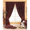 Paoletti Shiraz-Tende Arricciate Tende Completamente Foderate, Pesante, in Poliestere, Cotone, Rossa, Rosso, 167 x 228 cm