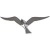 Gilde Casablanca Decorazione da Parete Flying Bird 34 cm Alluminio