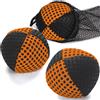 oazoxcx Set di 3 palline da giocoliere per principianti e professionisti, rete a 2 strati e sacchetto di trasporto, palline da giocoliere 62 mm per bambini (nero/arancione)