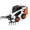 SHINESIGNAL Muletto Giocattolo con Cingolata Compatta, 1/50 Cantiere Veicolo Da Costruzione, Macchina da Costruzione, Giocattolo per Bambini Anni, Regalo di Compleanno Giocattoli-White