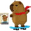 WFKKMEQ Capybara Blocchi da Costruzione, Capybara Mattoncini da Costruzione Mini Building Blocks 3D Puzzle Cartoni Mini Blocchi Giocattoli 3D Animali Giocattolo da Costruire per Regalo di Compleanno