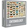 Cloudberries Entomology - Puzzle da 1000 pezzi con insetti per adulti, bellissime illustrazioni vintage di farfalle e falene, con poster di identificazione degli insetti