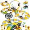 PATEMZON Pista Macchinine, Pista da Corsa, Set da Pista Auto Flessibile, 6 Macchinine per Bambini, Costruzione Tuta Giocattoli, Regalo di Compleanno per Bambini, per 3 4 5 6 7 8 Anni Ragazzi