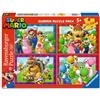 Ravensburger Puzzle per bambini Ravensburger 05689: è ora di Mario! — 4 puzzle da 100 pezzi in una scatola, per gli amici dei puzzle e i fan di Super Mario dai 5 anni in su