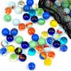HAKACC 160 biglie di vetro, 16 mm, biglie colorate con motivi unici, perfette per giochi per bambini, decorazioni e progetti fai da te, colori misti