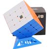 Bukefuno Moyu Meilong 4 x 4 M Cubo magico magnetico senza adesivo, MFJS Meilong 4 x 4 m magnetico Magic Cube Puzzle 4 x 4 m Magnetic Speed Magic Cube