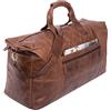 LEABAGS Borsone da viaggio uomo e donna | Borsa da viaggio premium in vera pelle | Borsa sportiva da 55L | Borsa da palestra | Borsa da allenamento | Borsa per aereo | Grande | Vintage Cognac