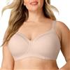 Playtex Wireless Balconette Bra, Plus-Size Bras Available, Full Coverage, Moisture-Wicking, Supportive, 4751 Reggiseno a t-Shirt, Vestito in Nero, 6D Donna