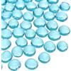 QUARKZMAN Perline di Vetro, 40pcs Gemme Piatte di Vetro Blu Mare 0.44lbs (0.47-0.55) Biglie di Vetro Ciottoli per Riempimento Vasi Decorazione Acquari Artigianato Fai-da-Te