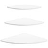 Tyenaza Set di 3 Mensole Angolari da Parete - Scaffale Angolare Decorativo in Legno per Soggiorno, Camera da Letto e Bagno - Mensole ad Angolo Bianche da Muro