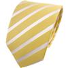 TigerTie Cravatta in seta - giallo pallido bianco striato - Cravatta in seta
