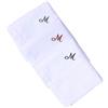 Hell Blues Fazzoletto con iniziale da uomo, set da 3 pezzi con ricamo monogrammato, 100% cotone, M