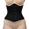 Corsets Island Corsetto delle donne disossate del doppio acciaio di addestramento della vita del cotone Underbust, Nero , XS