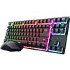 Trust Set tastiera e mouse wireless Trust GXT 832 Thado TKL, wireless, RF wireless, interruttore meccanico, QWERTY, LED RGB, nero