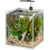 Hydor Acquario 30 Litri in Vetro con Lampada LED Dimmeribile 3 Modalità (giorno, notte e misto), Filtro Interno Silenzioso e Riscaldatore, 30 x 30 x 50 cm
