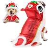LEIFIDE Simpatico costume da leone da danza con paillettes, costume per animali domestici, capodanno cinese, costume da leone cinese, per cani di piccola taglia, capodanno e festival di primavera (rosso, L)