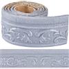 CRASPIRE 82 x 3 pollici nastro flessibile autoadesivo in schiuma argento bordatura decorativa 3D da staccare e attaccare Carta da parati decorativa adesiva Modanatura per pareti Finitura in schiuma