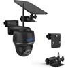 TIUIHU Supporto per grondaia per Reolink Argus PT 3MP, 4MP/2K, 5MP/2K, 4K/8MP, Reolink Go PT Ultra, set di montaggio regolabile in alluminio per telecamera di sorveglianza solare Reolink (nero)